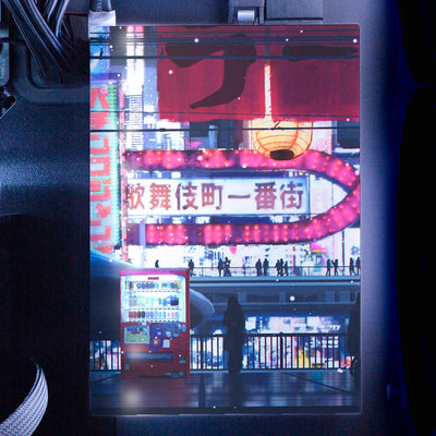 Cyberpunk Streets RGB HDD Cover Vertical
