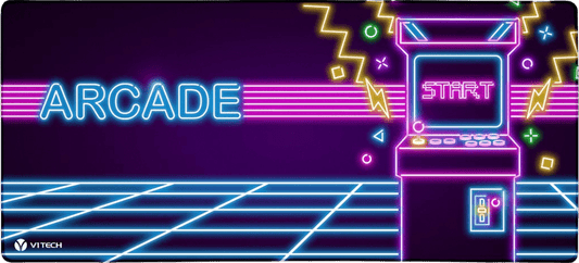 Neon Arcade X-Large Mouse Pad - Donnie Art - V1Tech