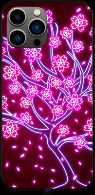 Neon Sakura Tree RGB LED Protective Phone Case for iPhone and Samsung Models
