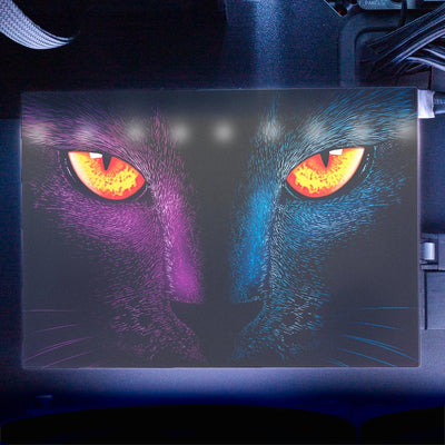 Retro Cat RGB HDD Cover Horizontal