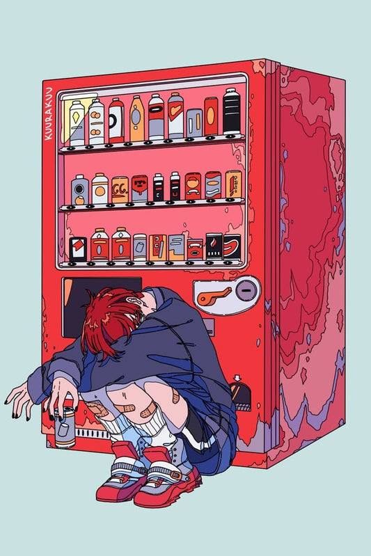 Vending Machine Plexi Glass Wall Art - Kuurakuu - V1Tech