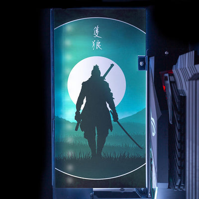 Wolf the Shinobi Lian Li O11 and Dynamic and XL Rear Panel Plate Cover with ARGB LED Lighting