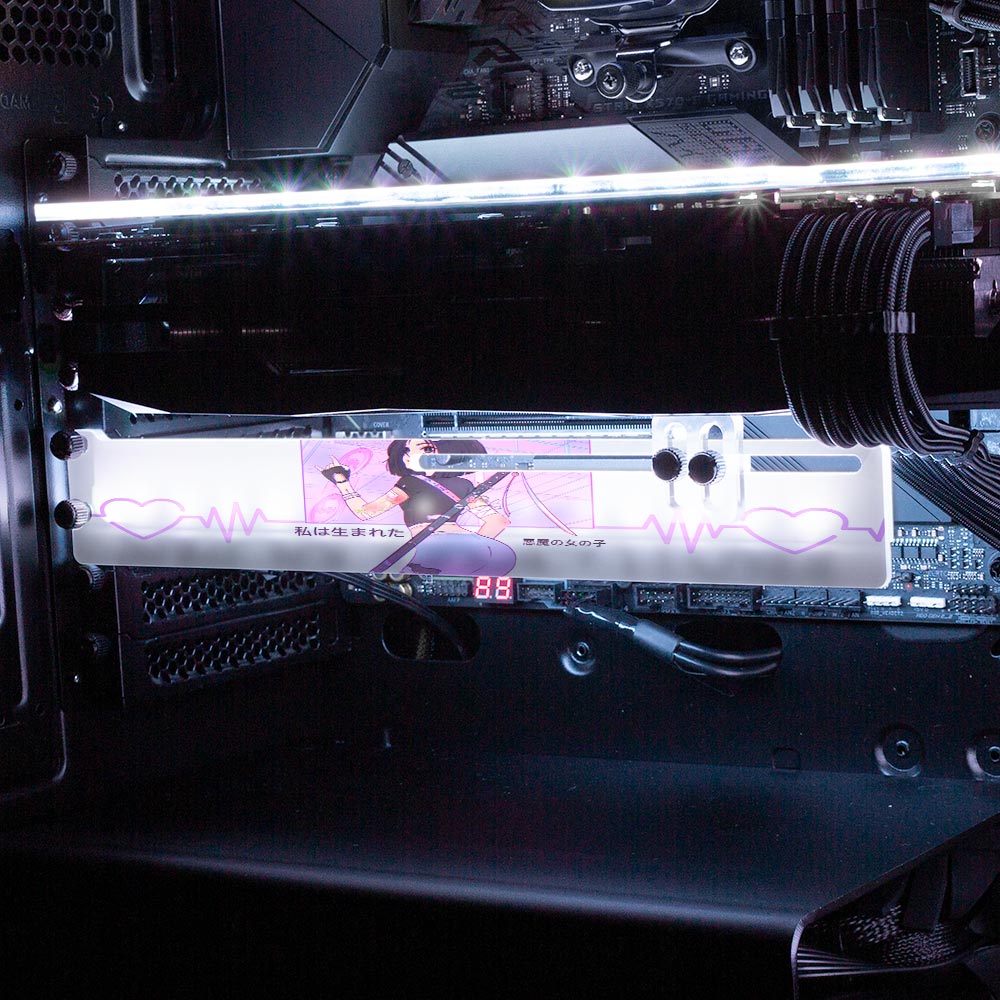 Demon Ninja Girl RGB GPU Support Bracket