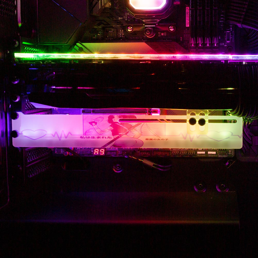 Demon Ninja Girl RGB GPU Support Bracket