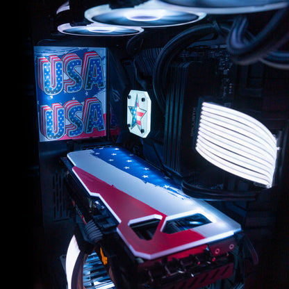 Abstract American Flag RGB GPU Backplate