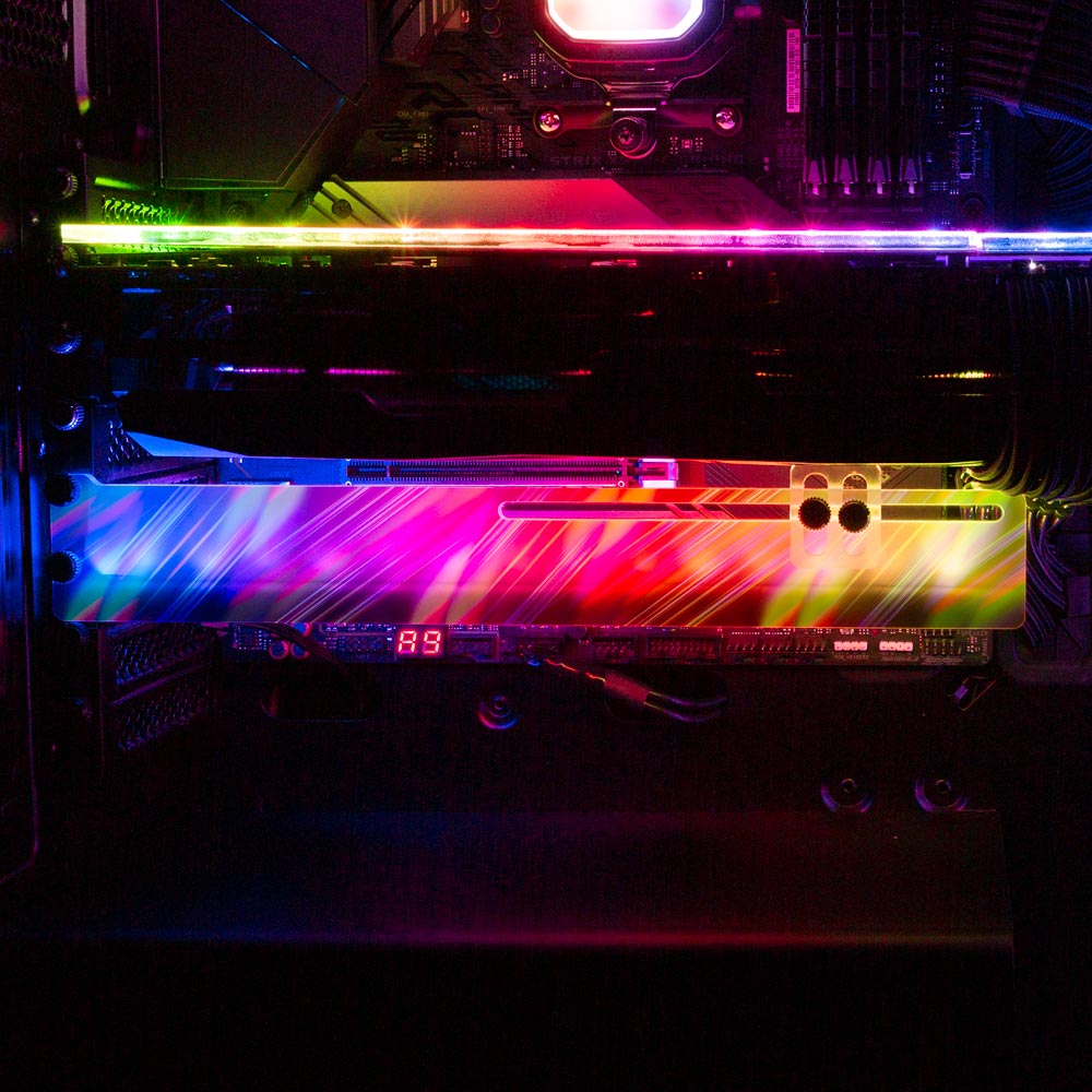 Rainbow March RGB GPU Support Bracket