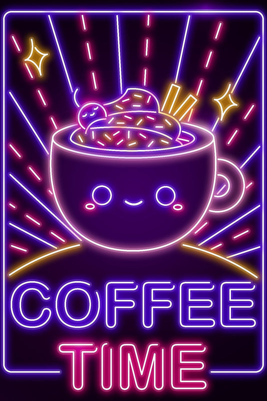 Neon Coffee Time