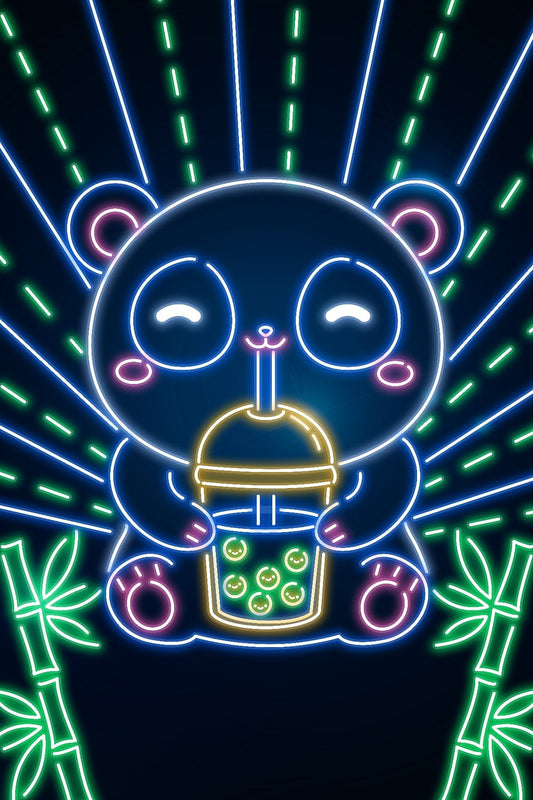 Neon Panda Boba Tea