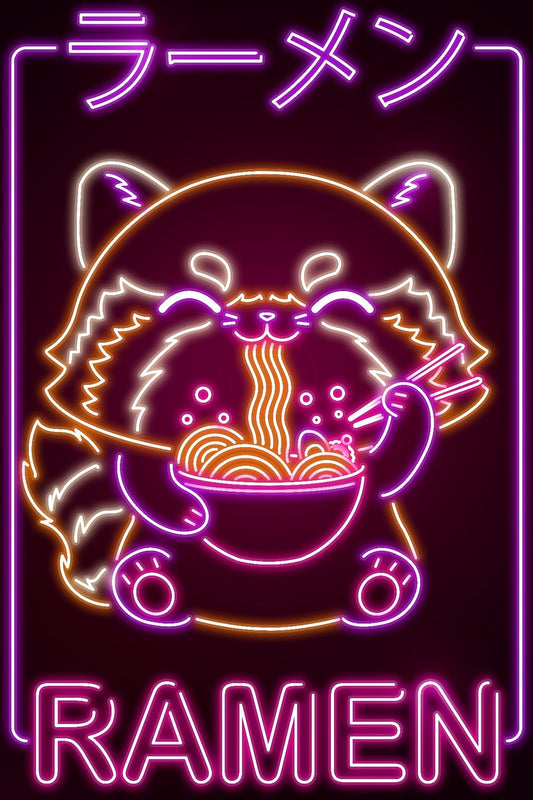 Neon Red Panda