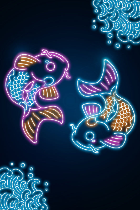 Retro Neon Carpe Koi