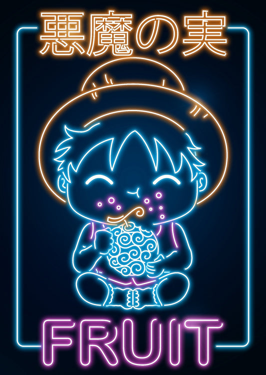 Retro Neon Fruit Pirate