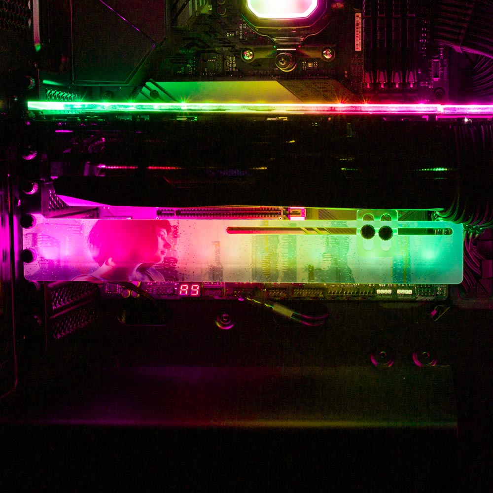 A Cozy Morning RGB GPU Support Bracket - Dan Giuz - V1Tech