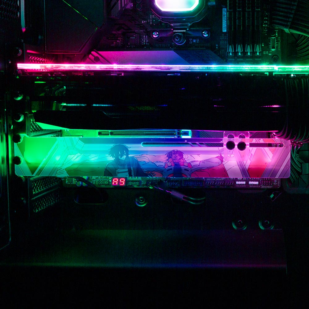 After A Long Day RGB GPU Support Bracket - Kuurakuu - V1Tech