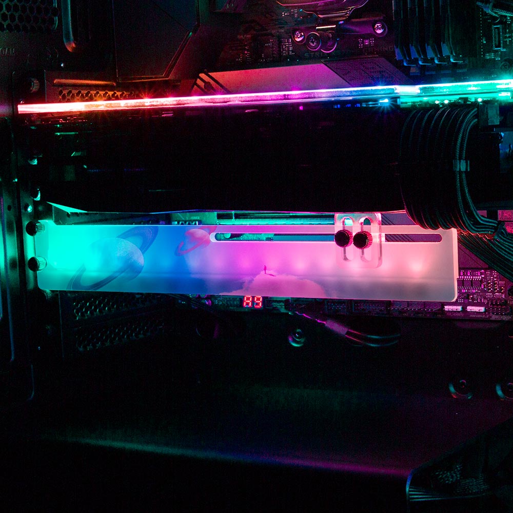 Ambitions RGB GPU Support Bracket - Spectacular.way - V1Tech