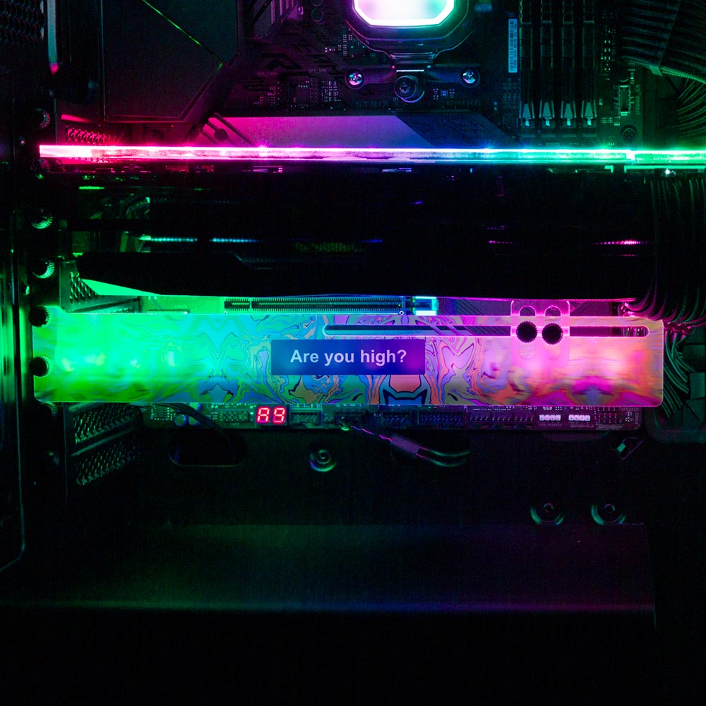 Are You RGB GPU Support Bracket - Javilostcontrol - V1Tech