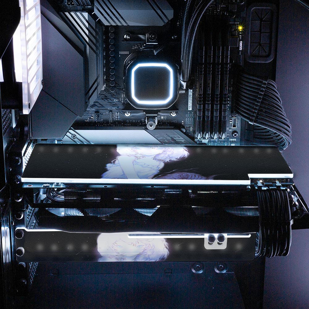 Ashen Shepherdess RGB GPU Support Bracket - Ghost Data - V1Tech