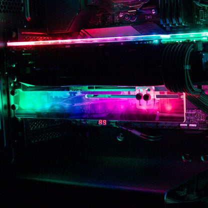 Bad Flamingo RGB GPU Support Bracket - Skie Graphic Studio - V1Tech