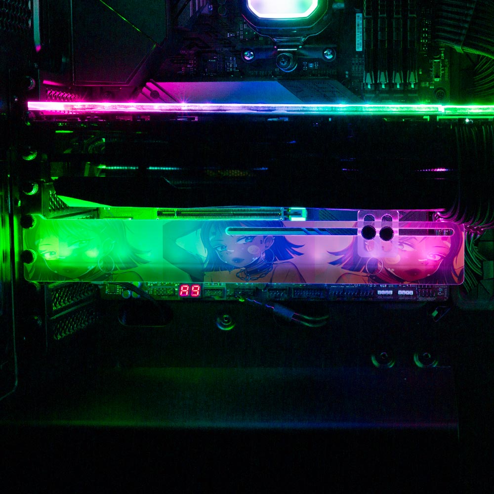 Bad to the Bone RGB GPU Support Bracket - YacilArt - V1Tech