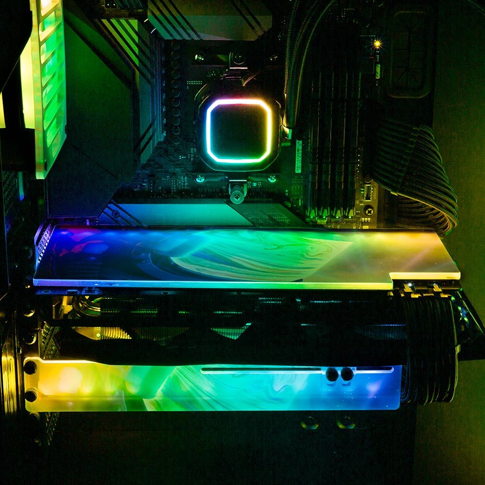 Between Worlds RGB GPU Support Bracket - Seamless - V1Tech