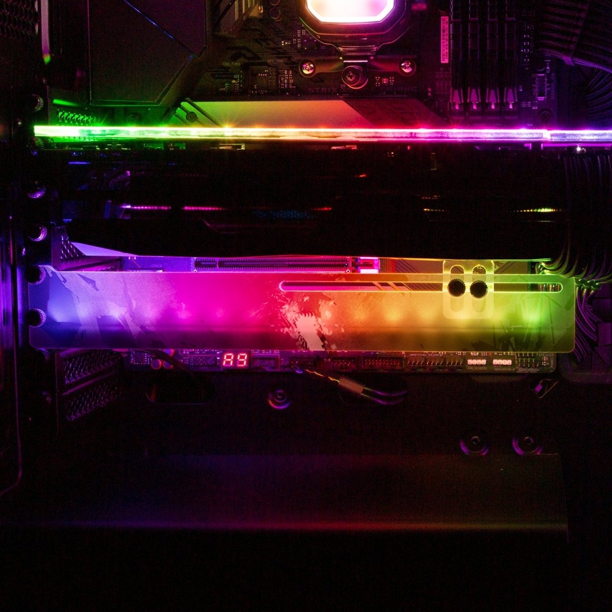 Black Dragon Breath RGB GPU Support Bracket - V1Tech