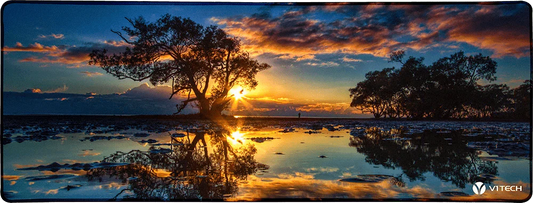 Blue Reflections Large Mouse Pad - Ben Mulder Photography - V1 Tech