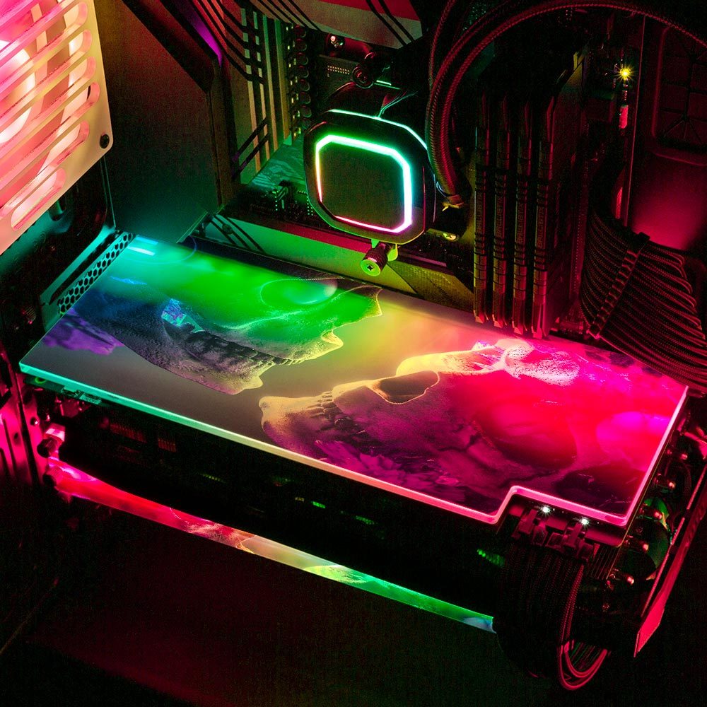 Brain 2 RGB GPU Backplate - Skie Graphic Studio - V1Tech