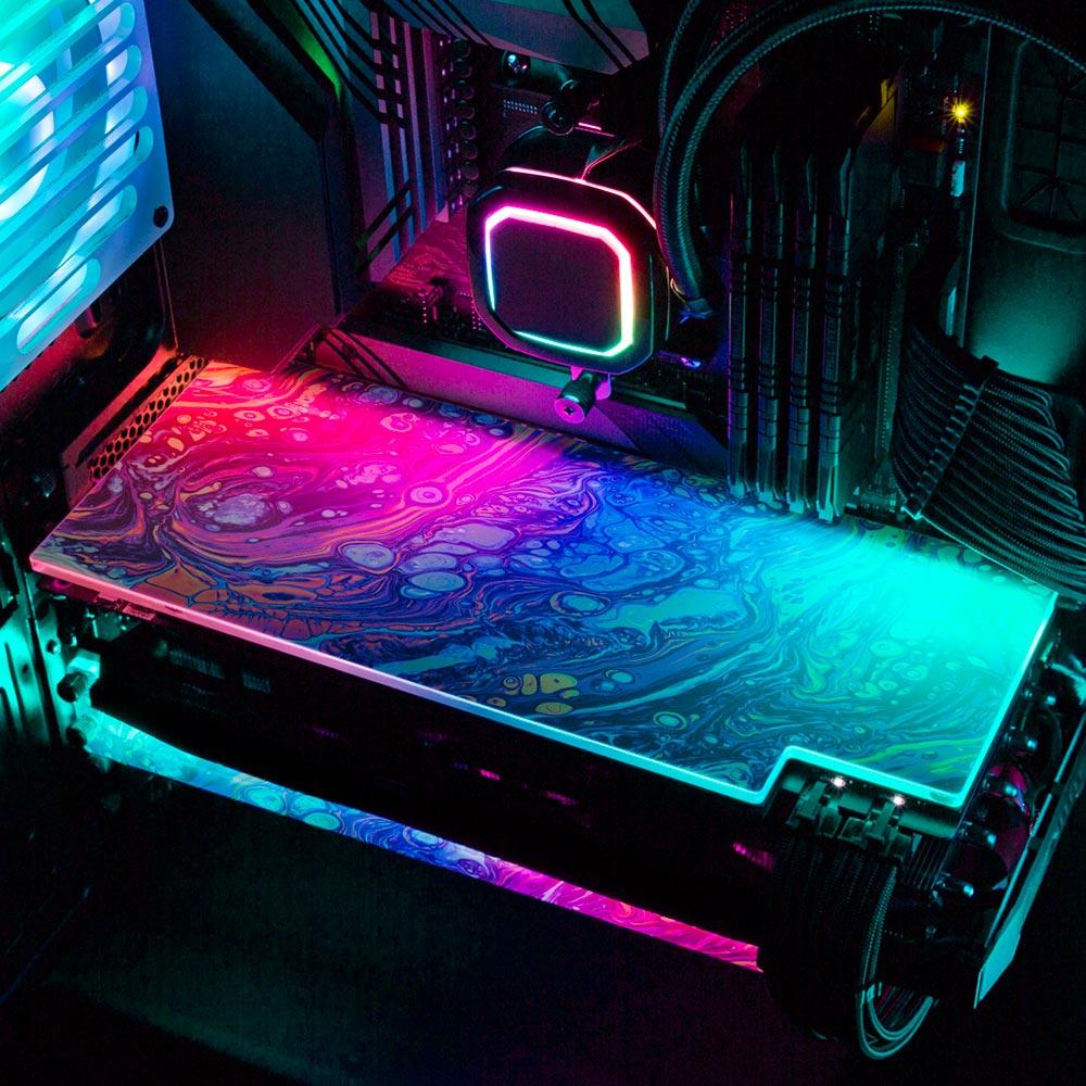 Calgary RGB GPU Backplate - Geoglyser - V1Tech