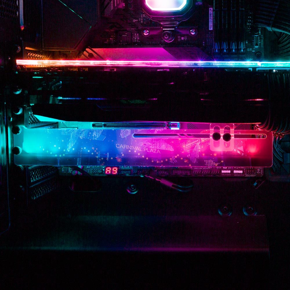 Carnival Plaza RGB GPU Support Bracket - Dan Giuz - V1Tech