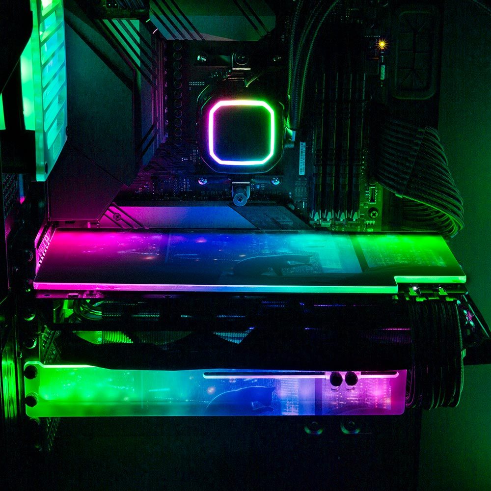 Cat On Bed RGB GPU Support Bracket - Dan Giuz - V1Tech