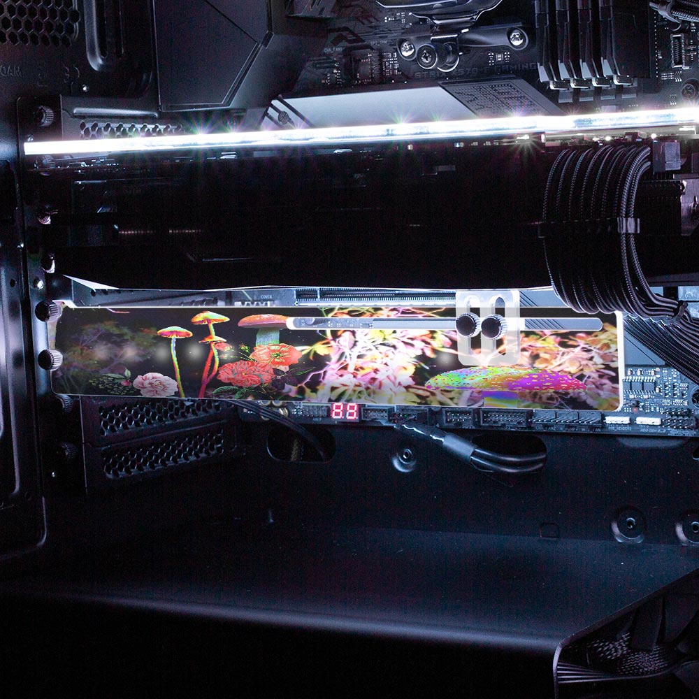 Colorful Night RGB GPU Support Bracket - Cajuca Art - V1Tech