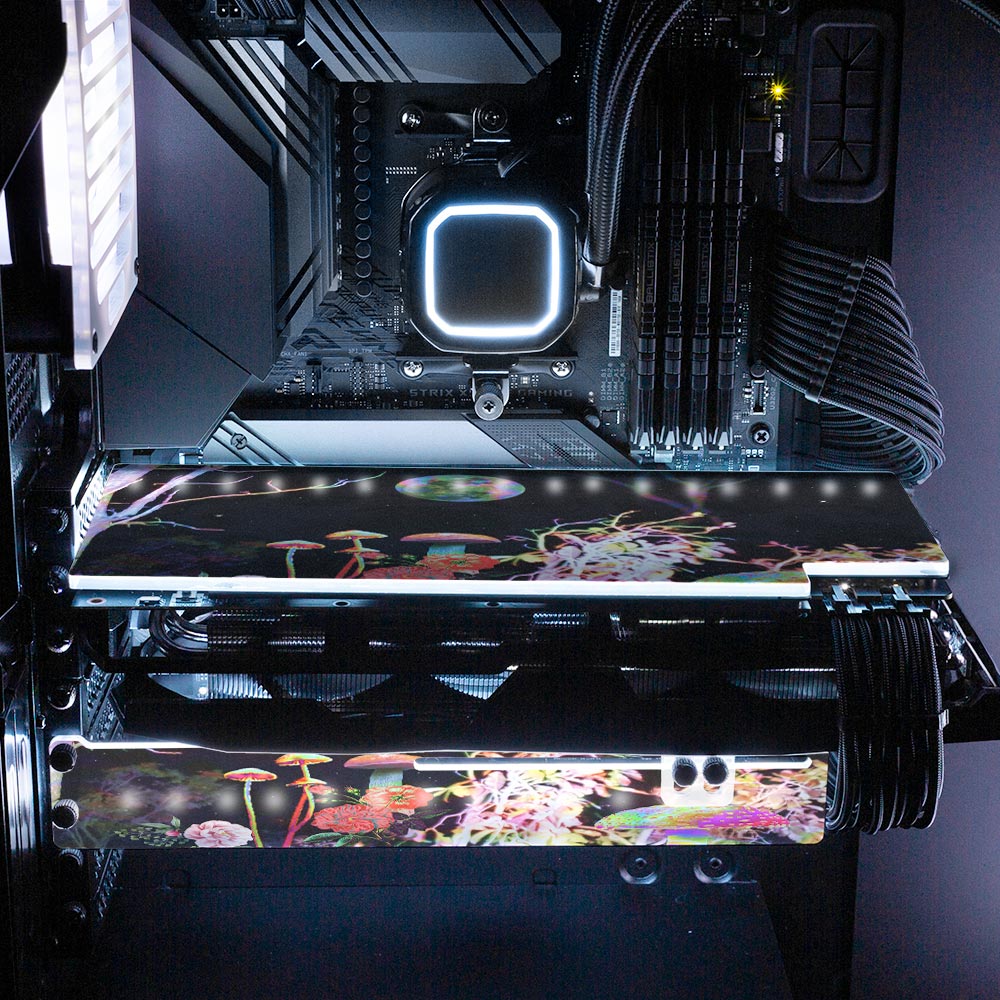 Colorful Night RGB GPU Support Bracket - Cajuca Art - V1Tech