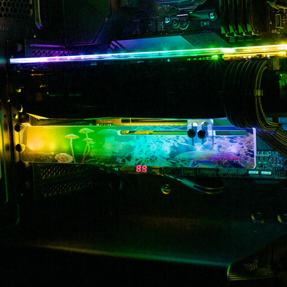 Colorful Night RGB GPU Support Bracket - Cajuca Art - V1Tech