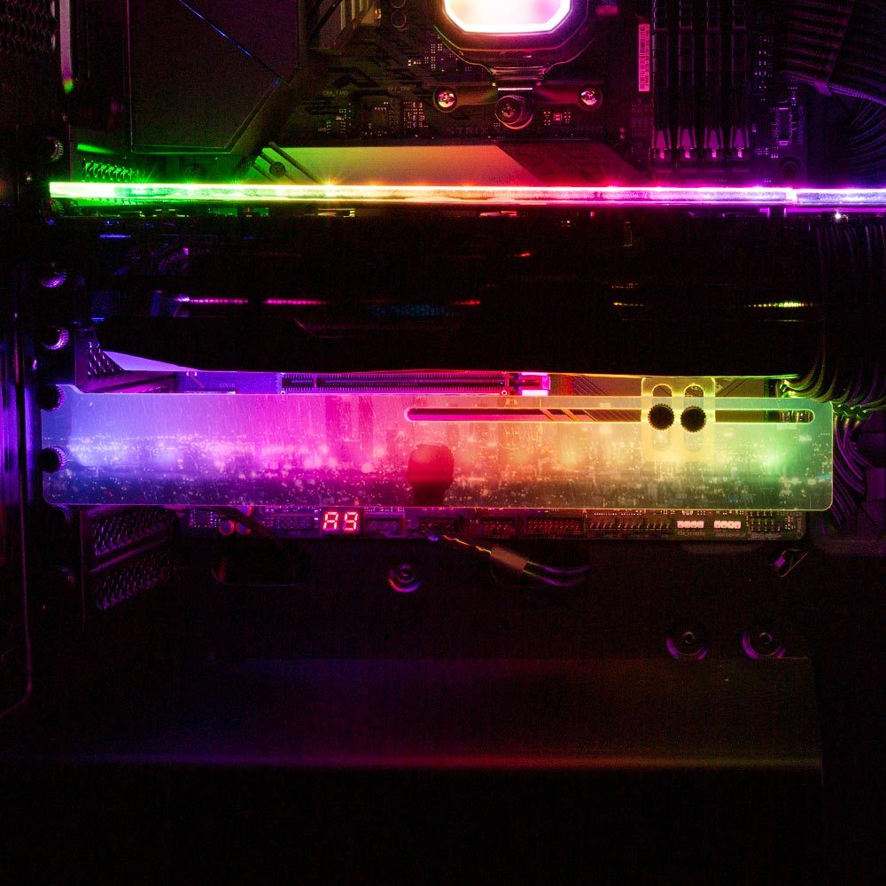 Connected RGB GPU Support Bracket - Dan Giuz - V1Tech