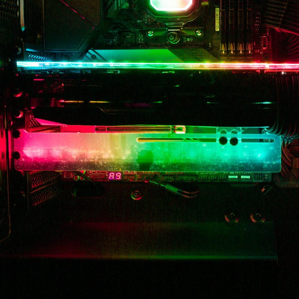 Connected RGB GPU Support Bracket - Dan Giuz - V1Tech