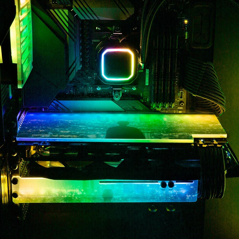 Connected RGB GPU Support Bracket - Dan Giuz - V1Tech