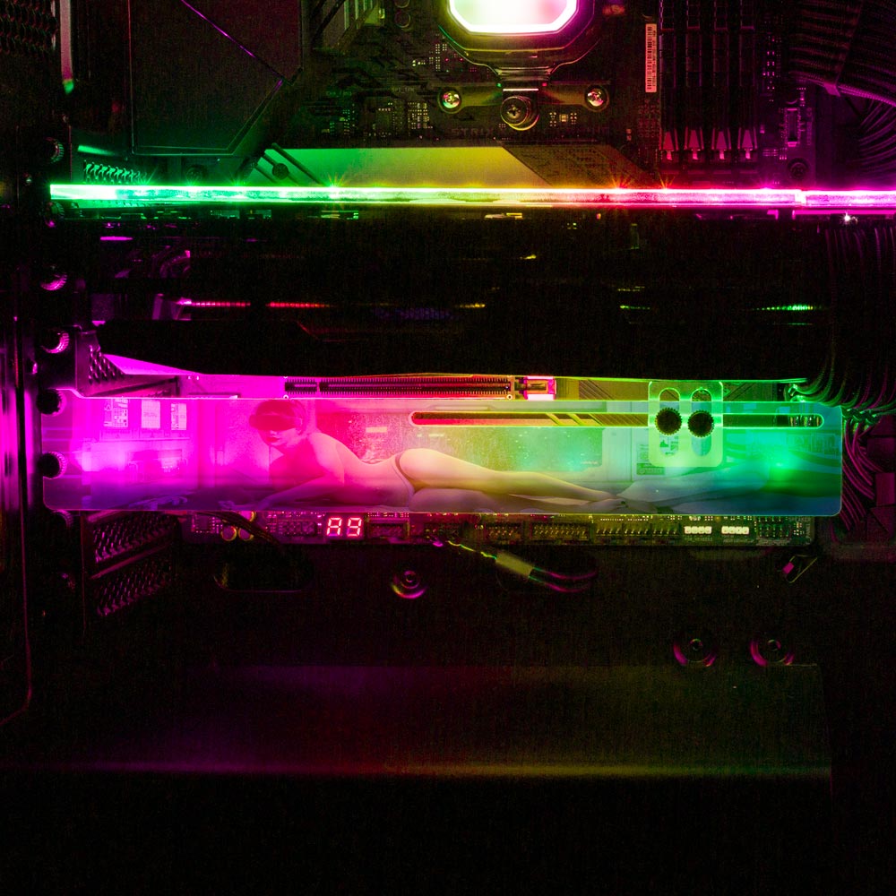 Cozy Nights RGB GPU Support Bracket - Dan Giuz - V1Tech