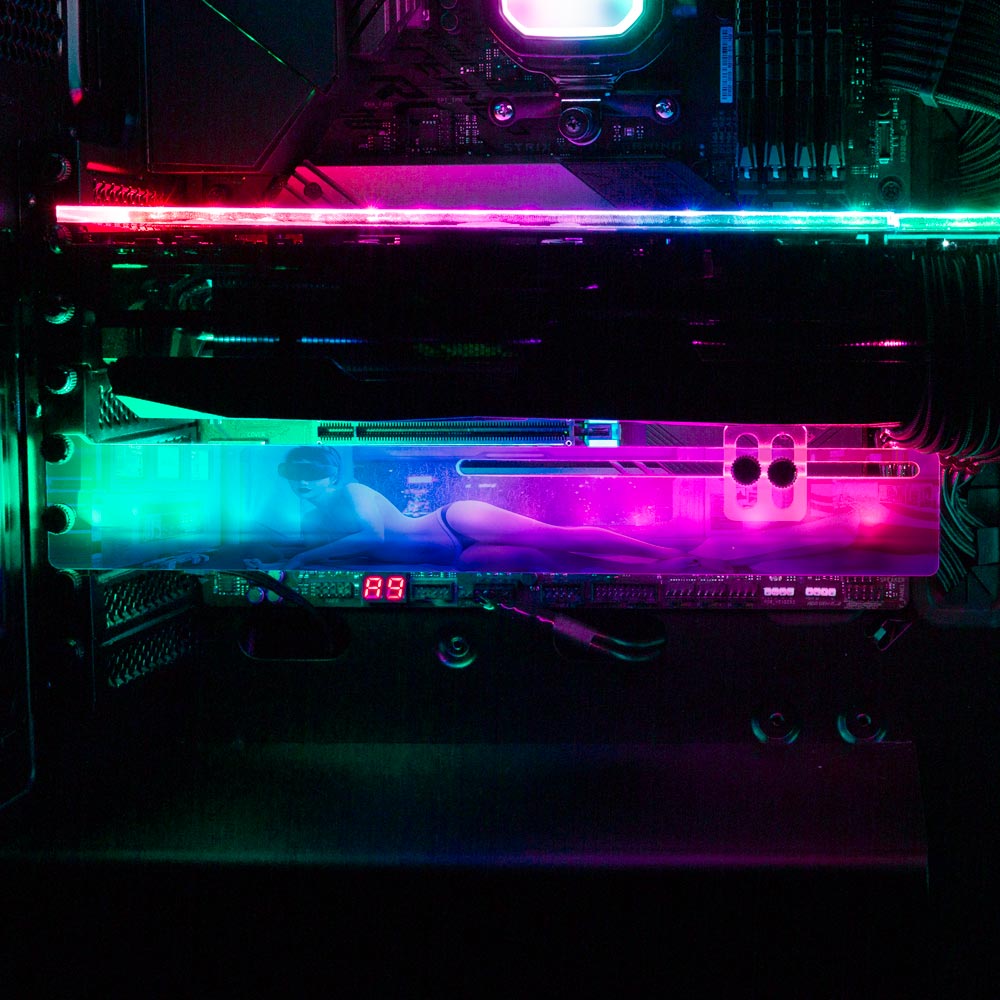 Cozy Nights RGB GPU Support Bracket - Dan Giuz - V1Tech