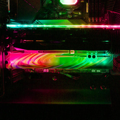 Crayola Galaxy RGB GPU Support Bracket - StellarFire - V1Tech