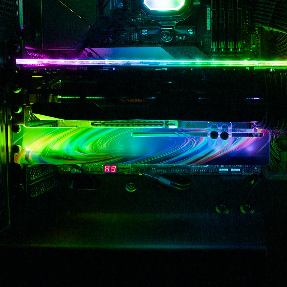 Crayola Galaxy RGB GPU Support Bracket - StellarFire - V1Tech