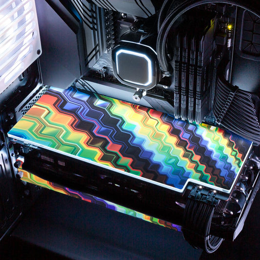 Crystal Formation RGB GPU Backplate - StellarFire - V1Tech