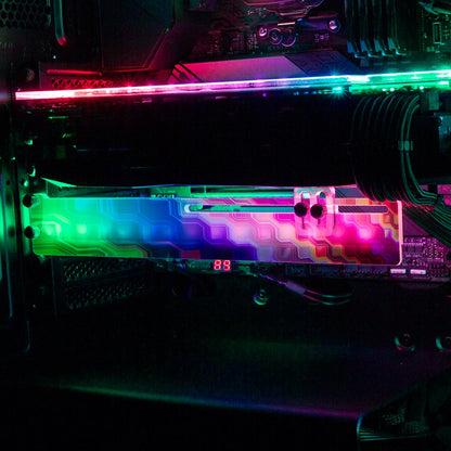 Crystal Formation RGB GPU Support Bracket - StellarFire - V1Tech