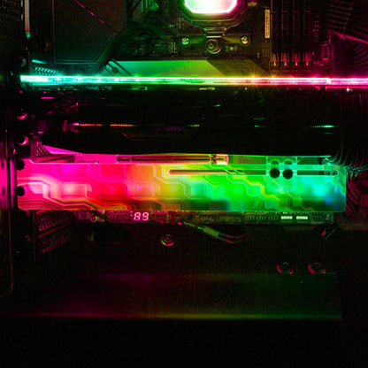 Crystal Formation RGB GPU Support Bracket - StellarFire - V1Tech