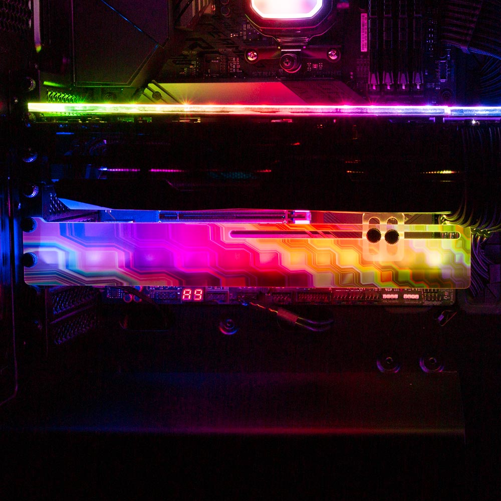 Crystal Formation RGB GPU Support Bracket - StellarFire - V1Tech