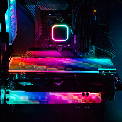 Crystal Formation RGB GPU Support Bracket - StellarFire - V1Tech