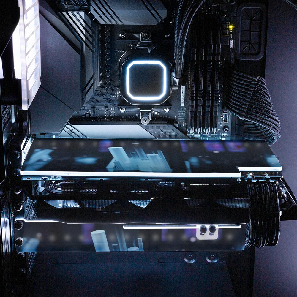 Crystal Line RGB GPU Support Bracket - Ghost Data - V1Tech