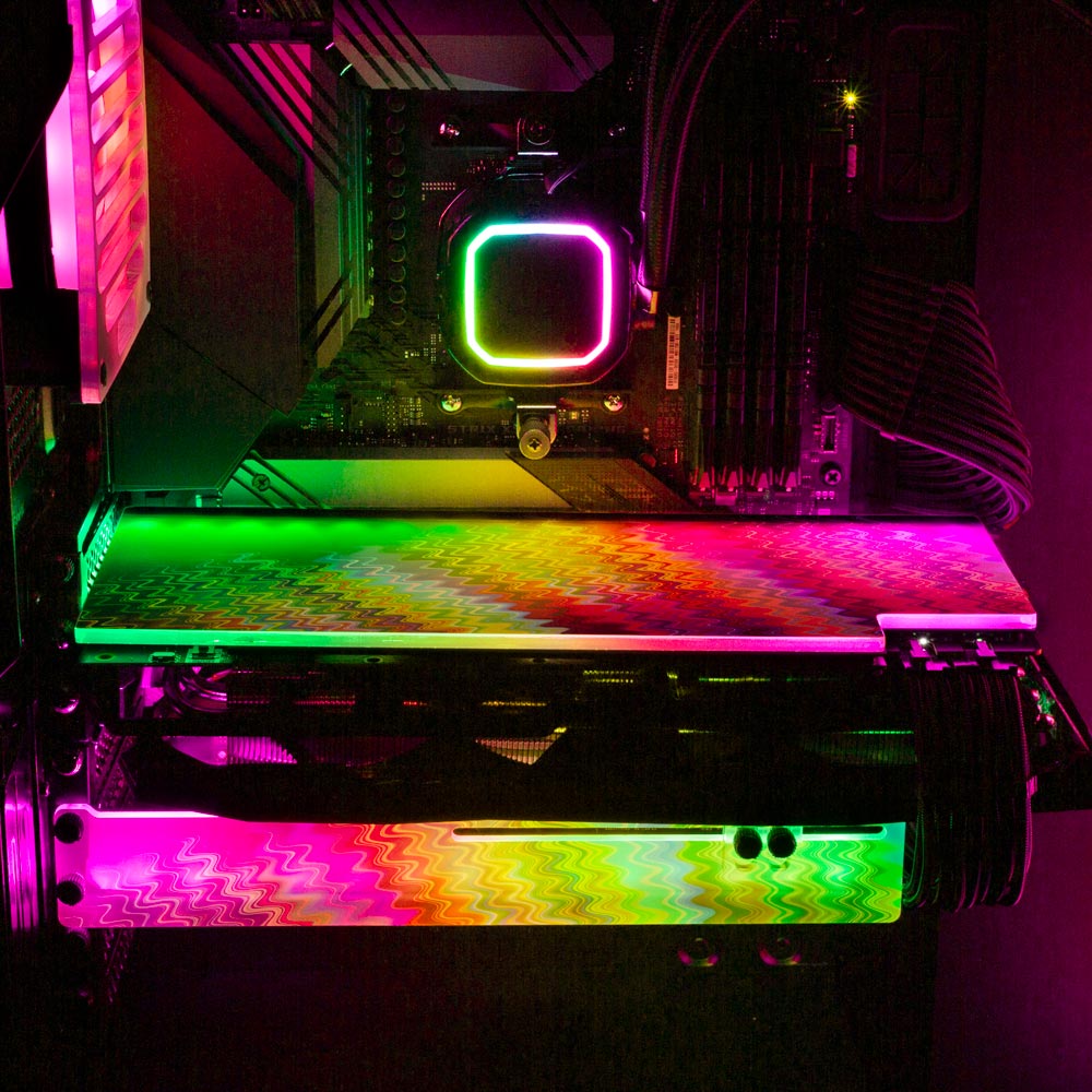 Crystal Vibration RGB GPU Support Bracket - StellarFire - V1Tech