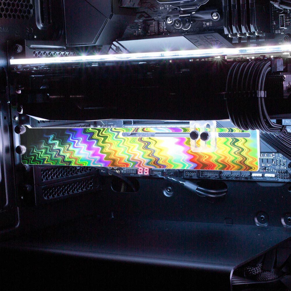 Crystal Vibration RGB GPU Support Bracket - StellarFire - V1Tech