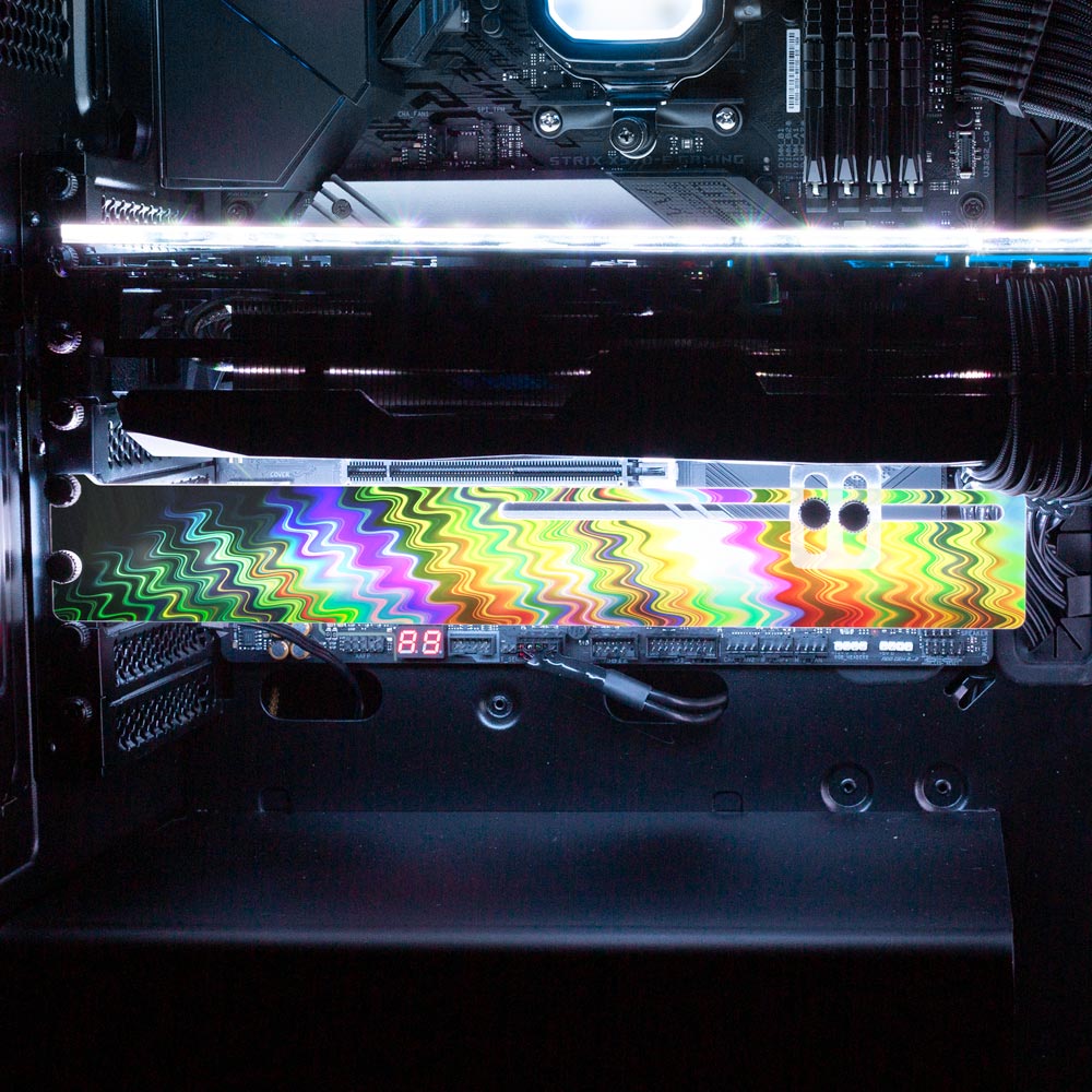 Crystal Vibration RGB GPU Support Bracket - StellarFire - V1Tech