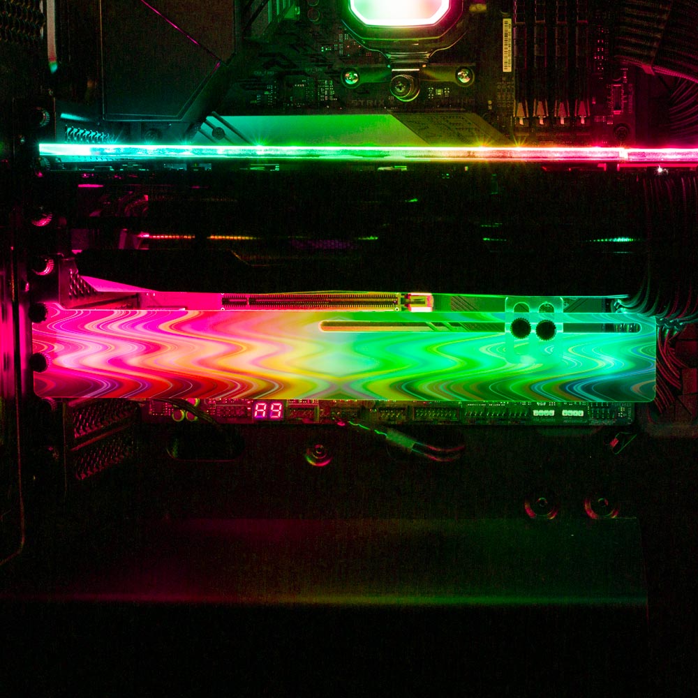 Crystal Visitation RGB GPU Support Bracket - StellarFire - V1Tech