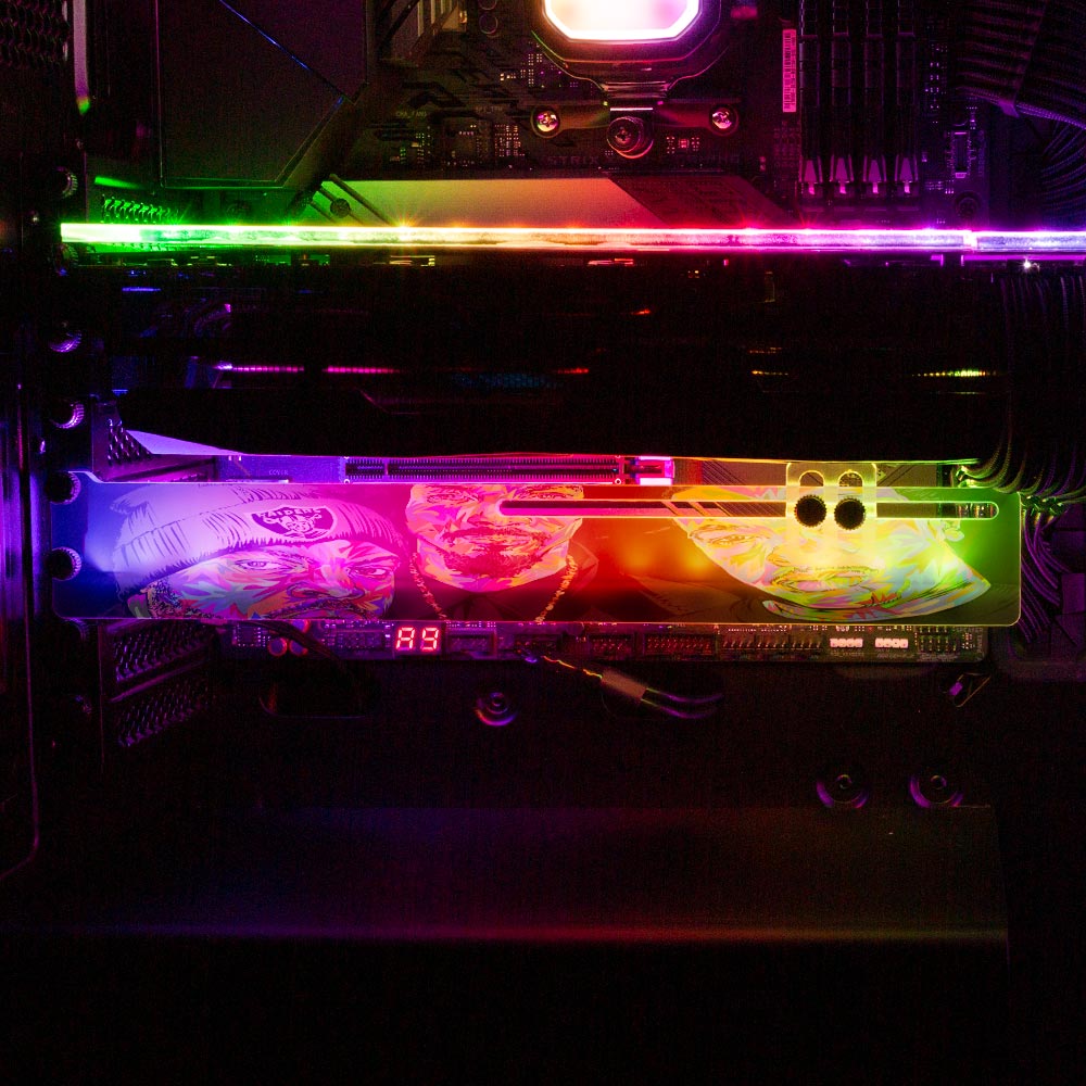 Cubepacdredrome RGB GPU Support Bracket - Technodrome1 - V1Tech